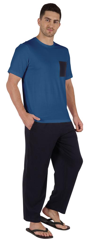 Inkmeso Solid Cotton Pajama Set  Half Sleeve Shirt With Pajamas  Loose fit 2 Pc Nightwear Pj For