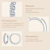 BAMOER Dazzling Classic Moissanite Ear Buckles 925 Sterling Silver Hoop Earrings for Women Engagement & Wedding Jewelry Gift