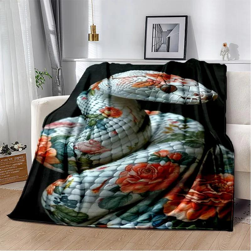 Soft Gothic Snake Serpent Python Viper Blanket for Bed Sofa Picnic Travel Office Cover Kids Gift Throw Blanket