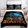 Cartoon Monster Truck All Season Duvet Cover Comforter Bedding Sets Soft Quilt Cover and Pillowcases SingleDoubleQueenKing
