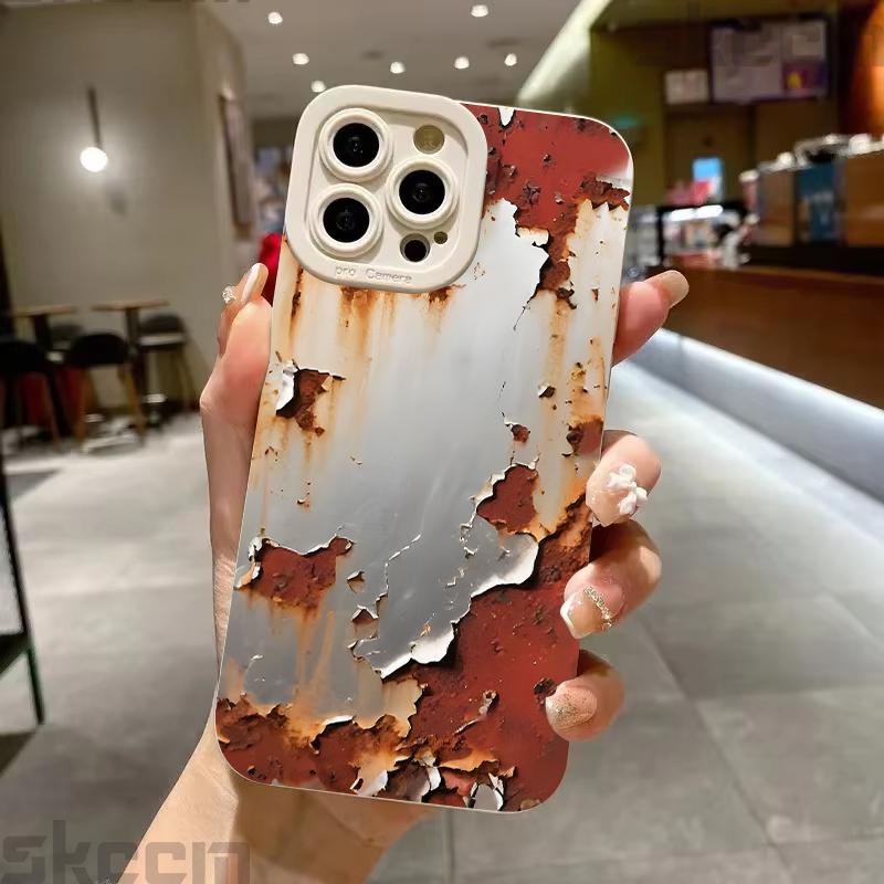 Retro Industrieller Rostiger Stil Silikon Handyhülle Für Samsung Galaxy S23 S24 S25 Ultra S22 S21 S20 Plus FE A15 A35 A54 A55 Hülle