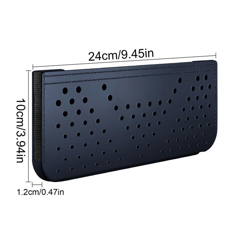 Car Phone Pocket Leather Car Pocket Pouch Multifunctional Car Side Pocket Organizer Leather Adhesive Car Pocket Pouch For Cell