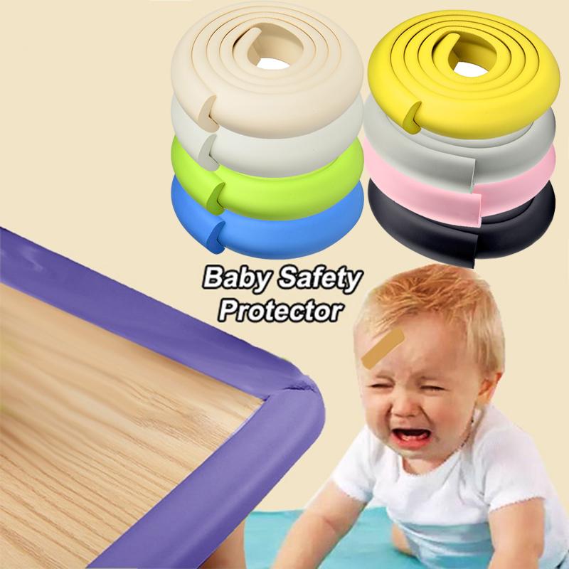 

2M Soft Baby Table Edge Guard Strip Security L-Shaped Kids Protection Bumper Ed
