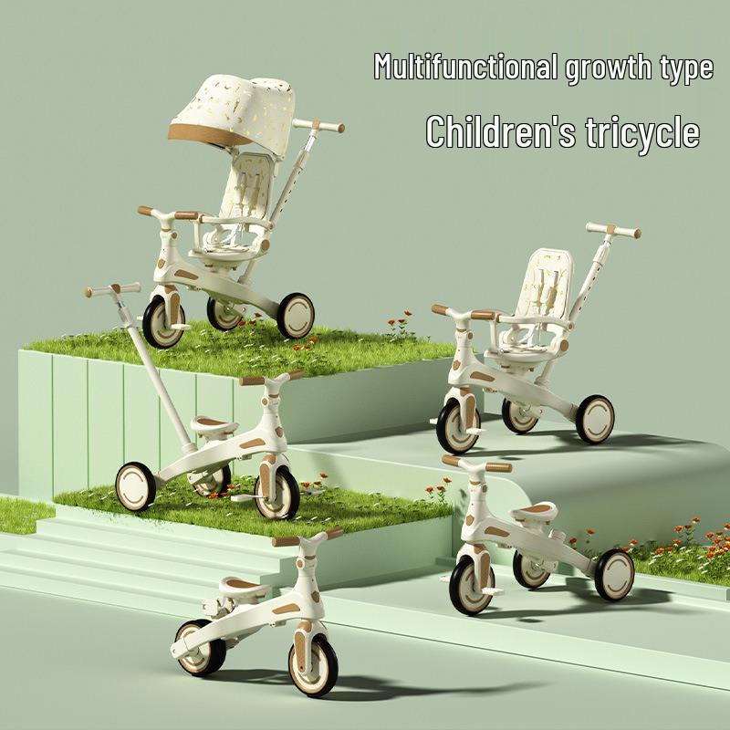 Multifunctional Children's Tricycle & Baby Stroller: 1-3 Years, Reclining, Lightweight Design