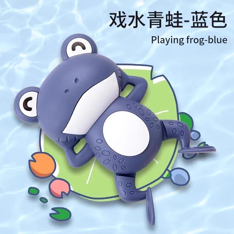 Baby Cute Animal Swimming Frog Shower Clockwork Toys When Baby Bath In Bathroom Baby Water Toy For Kids Clockwork Bath Toys Gift