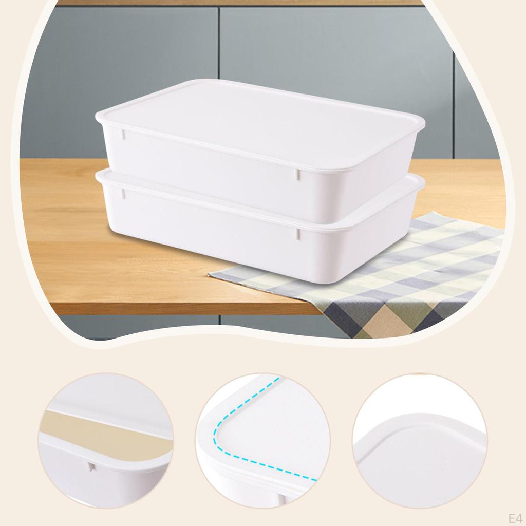 1 Pizza Proofing Box Stackable Tray with Lid Container Food Storage Organizer Suitable for Kitchen