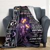 1pc Letter To Daughter Pattern Soft & Warm Polyester Knit Blanket, Digital Printed, All-Season Throw for Napping, Traveling, Sofa Yy250906032