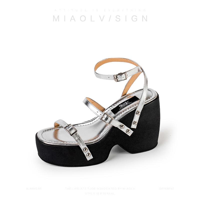 Platform Sandals Women's Summer Height Increase In 2025, Slope Heel Open-toed Casual Muffin Shoes Are Comfortable, Taller and Thinner