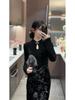 Black Velvet Cheongsam Dress for Women - Young, Trendy Autumn/Winter Style