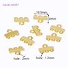 18K Gold Plated 2/3 Strand Ends Connectors,Layer Clasps,Pendant Bails Connector For Jewelry Making DIY Jewelry Making Findings
