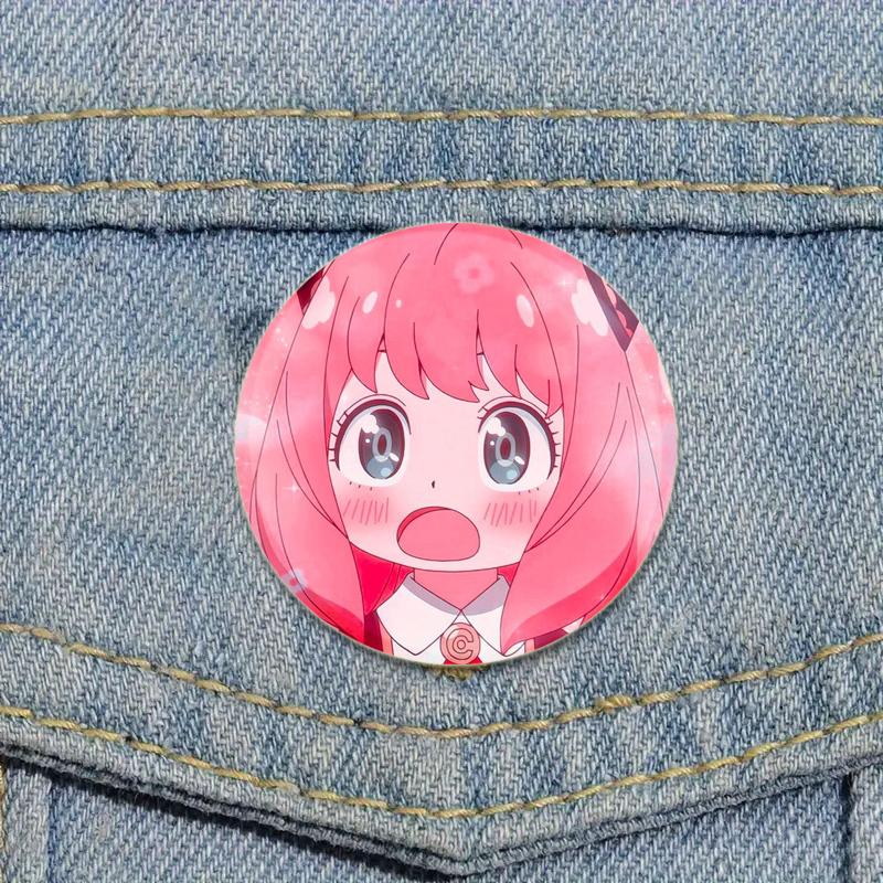32/44/58mm SPY X FAMILY Enamel Pin Cute Anime Brooches Anya Forger Cute Head Lapel Pins Cartoon Badge Backpack Hat Jewelry Accessories Gift