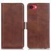 For iPhone 16e Case Stand Cowhide Texture PU Leather Phone Cover