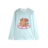 Capybara Kids Crewneck Sweatshirt My Spirit Animal Soft Cartoon Print Comfy Unisex Casual Wear for Boys & Girls