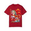 Chinese New Year Unicorn TShirt Lunar Celebration Tees Hipster Short Sleeve High Quality Cotton Tops Novelty Trending Clothes