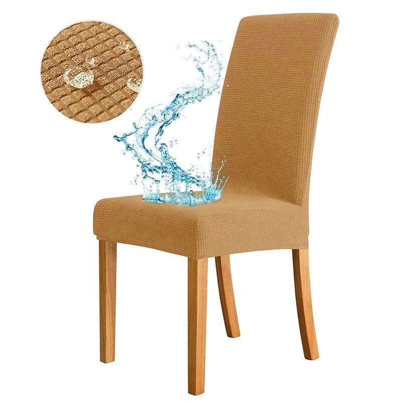 High Back Dining Chair Cover Waterproof Plus Size Adjustable Seat Protector for Kitchen Desk Banquet Home Use