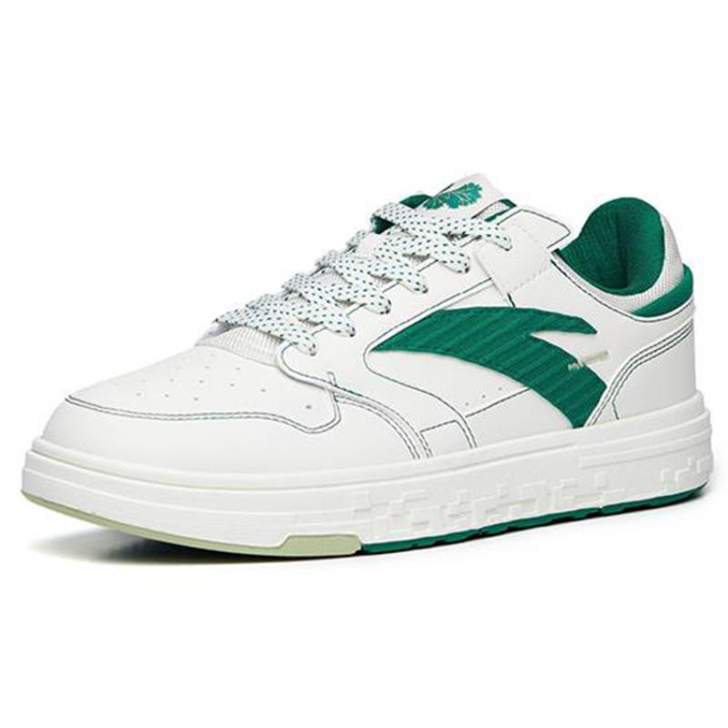 Anta Tênis de Skate de Cano Baixo Resistente ao Desgaste e Leve Masculino Branco Verde 112228050S-1