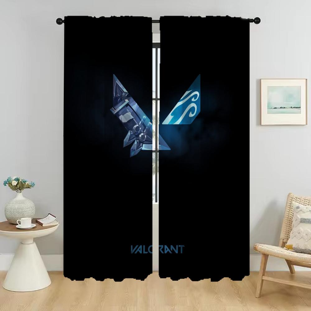 

Window Curtain for Room 2 Panel Valorant Modern Living Room Curtains Home Interior Curtains Partition Tulle for Bedroom Shades W50xH70cmx2pcs-CL