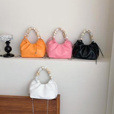 Niche Simple and Beautiful Handbag Women's Texture Pleated Bag New Spring Fashion Casual Crossbody Bag