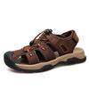 Large size beach shoes new summer breathable leather sandals men's outer bag head outdoor casual wading shoes