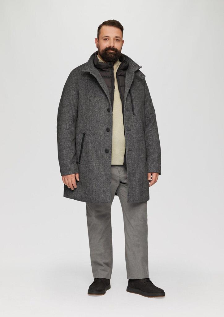 Пальто s.Oliver темно-серое черное