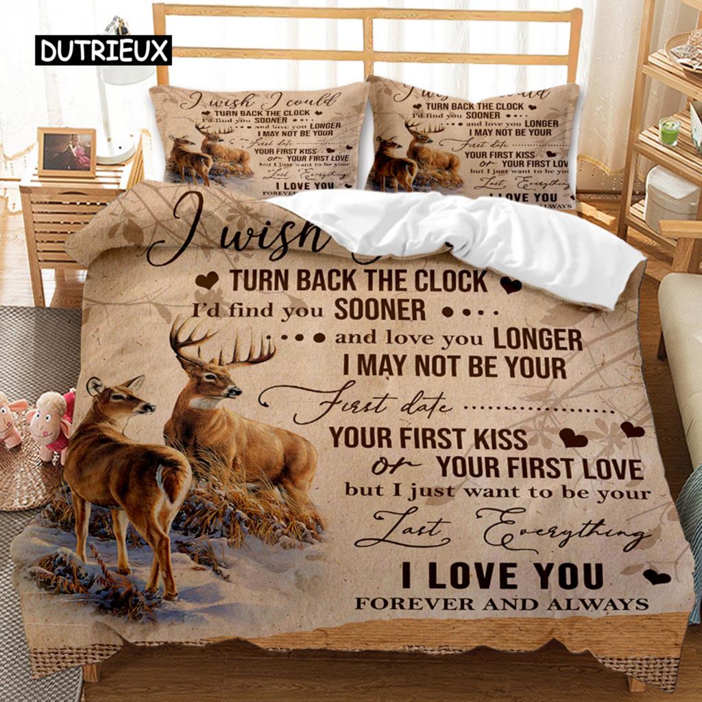 Letter Duvet Cover Set Love Vows Letter To Lover Letter Twin Bedding Set Couple Gift Lover Queen King Size Polyester Quilt Cover