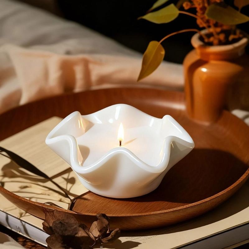 Multifuntional Silicone Mold for Candle Cups Succulent Planter Curved Edge Design Crafting Tool Home Decors Art Projects