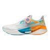 Li Ning Kids Cloud Weave Sports Shoes Comfortable Shock Absorption Breathable Running Shoes Unisex Sneakers Standard-White Dolphin-Blue YKFV124-7