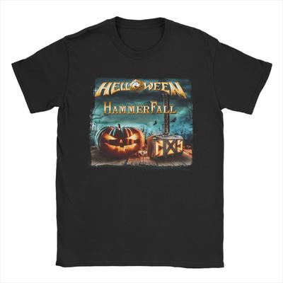Men's T-Shirts Helloween Band Creative 100% Cotton Tees Short Sleeve  T Shirts Crewneck Tops Gift Idea