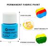 1 PACCO 8 colori vernice permanente per tessuti, adatta per T-shirt fai-da-te, borse in tela e tela, vernice per tessuti lavabile ed elastica