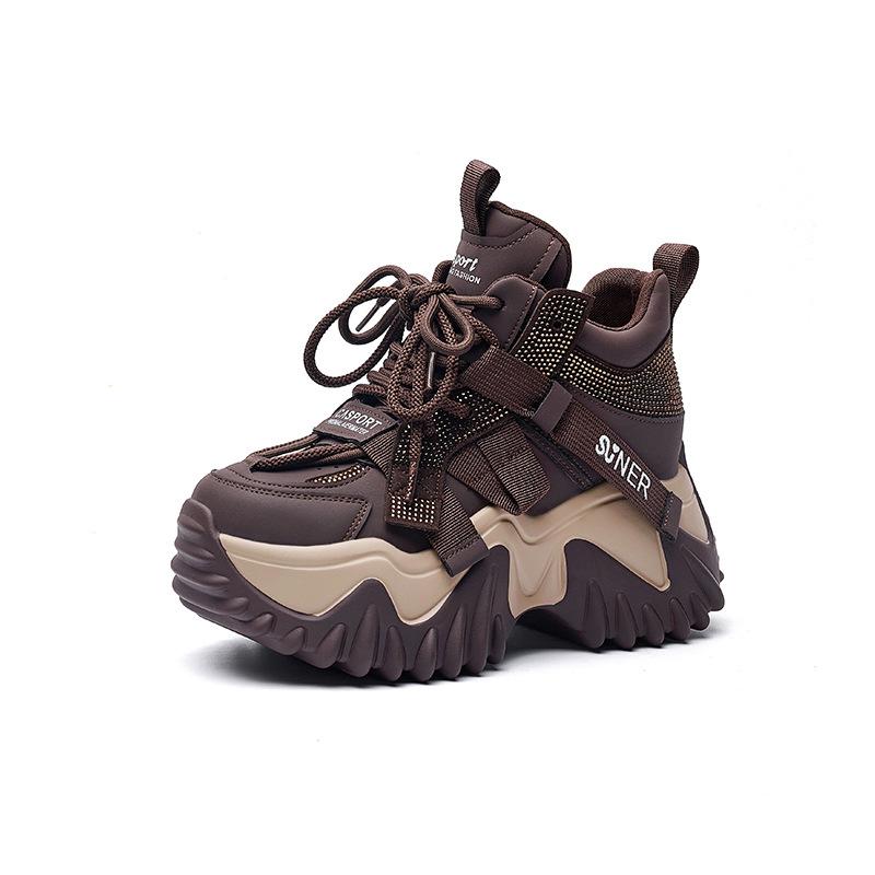 Autumn and winter new thick-soled dad shoes women's outer wear Korean version of casual versatile velvet warm sports women's shoes