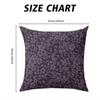 Purple Floral Pattern square Jacquard Pillow Cover for Sofa Office Waist Cushion Cover Home Decorative Pillowcase