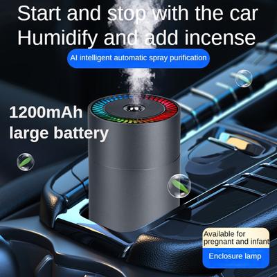 Car Humidifier Rechargeable Mute Colorful Ambient Light USB Portable Air Humidifier Fragrance Diffuser For Vehicle Essential Oil