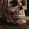Halloween Skull Ornament Horror Vintage Gothic Flower Spider Skull Head