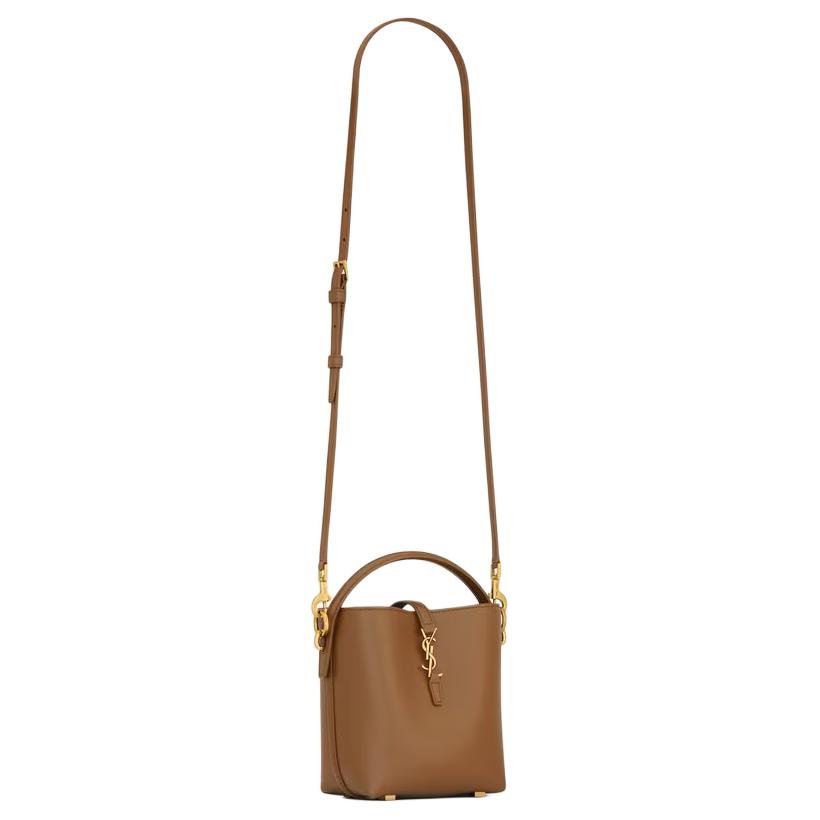 Saint Laurent Classic Logo Glossy Leather Bucket Bag Women Handbags Fox 765870-2R20W-2536