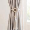 2 PCS Adjustable Cotton Cord Curtain Tiebacks Curtain Straps Bohemian Chic Log Loop Hand Woven Curtain Buckle Strap With Tassels