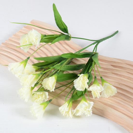 15 Heads Artificial Carnations Flower Real Touch Carnation Flower with Stem for Floral Arrangements DIY Wedding Bouquet Home Table Centerpiece