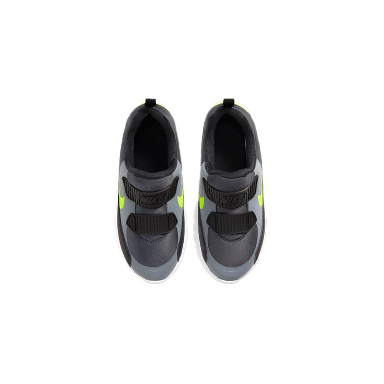Nike Air Max Tiny 90 Synthetic Leather Velcro Cushioning Low Top Running Shoes Kids sneaker Cool-Grey Yellow 881927-019