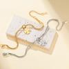 Four Leaf Clover Charm Bracelet Stainless Steel Women's Love Knot Snake Chain Bracelets Lucky Fashion Jewelry Friendship Gift