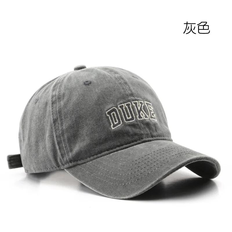 Baseballkappe Dad Hats für Männer Frauen Vintage Gewaschene Baumwolle Trucker-Kappe Verstellbar Niedriges Profil Kappen DUKE Bestickte Kappe