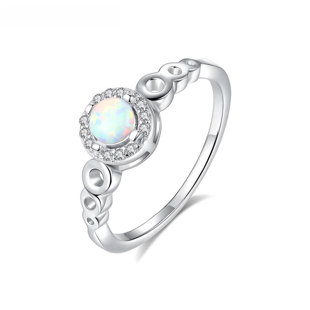 PAG&MAG Opal Ring: 925 Silver, European & American Fashion, High-End Versatile Jewelry for Women