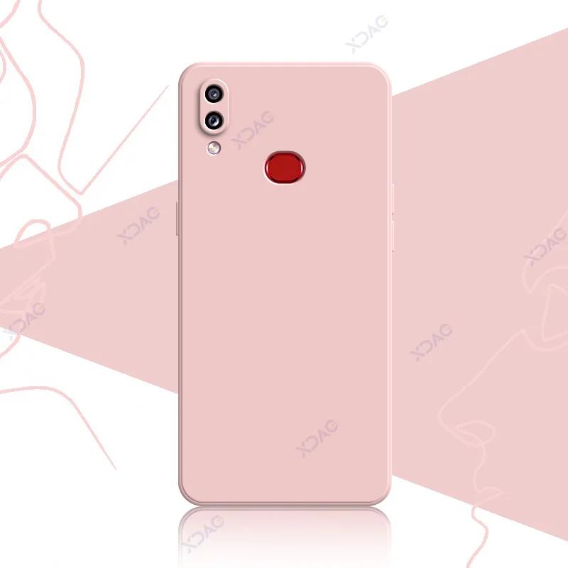 Quadratische Flüssigsilikonhülle für Samsung Galaxy A10S M10S SamsungA10S SamsungM10S Vollständig weicher Schutz Handyhülle Taschen