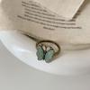 Chinese-Style Luxurious Butterfly Flower Open Ring: Women's Unique Fashion Statement