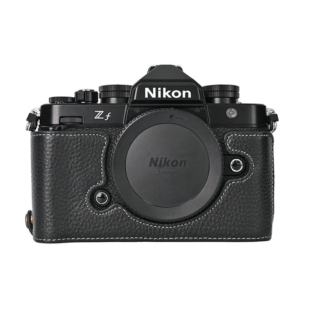 

Получехол для камеры из натуральной кожи с рисунком личи для Nikon Zf ZF, нижняя крышка с отверстием для батареи