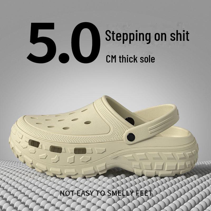 "Men's Non-Slip Summer Beach Sandals: Durable, Thick-Soled Casual Outdoor Footwear"