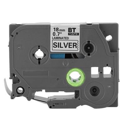 8m Nero su Argento Opaco TZz M941 Compatibile P touch per Etichettatrice Brother 18mm