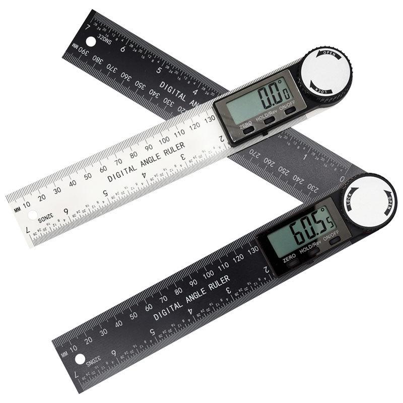Display Digital Riglă de Unghi din Plastic și Raportor pentru Prelucrarea Lemnului