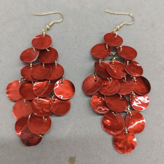 Ракушка Геометрические Круглые Серьги-крючки с бахромой Морской Отпуск Серьги Серьги-подвески Серьги