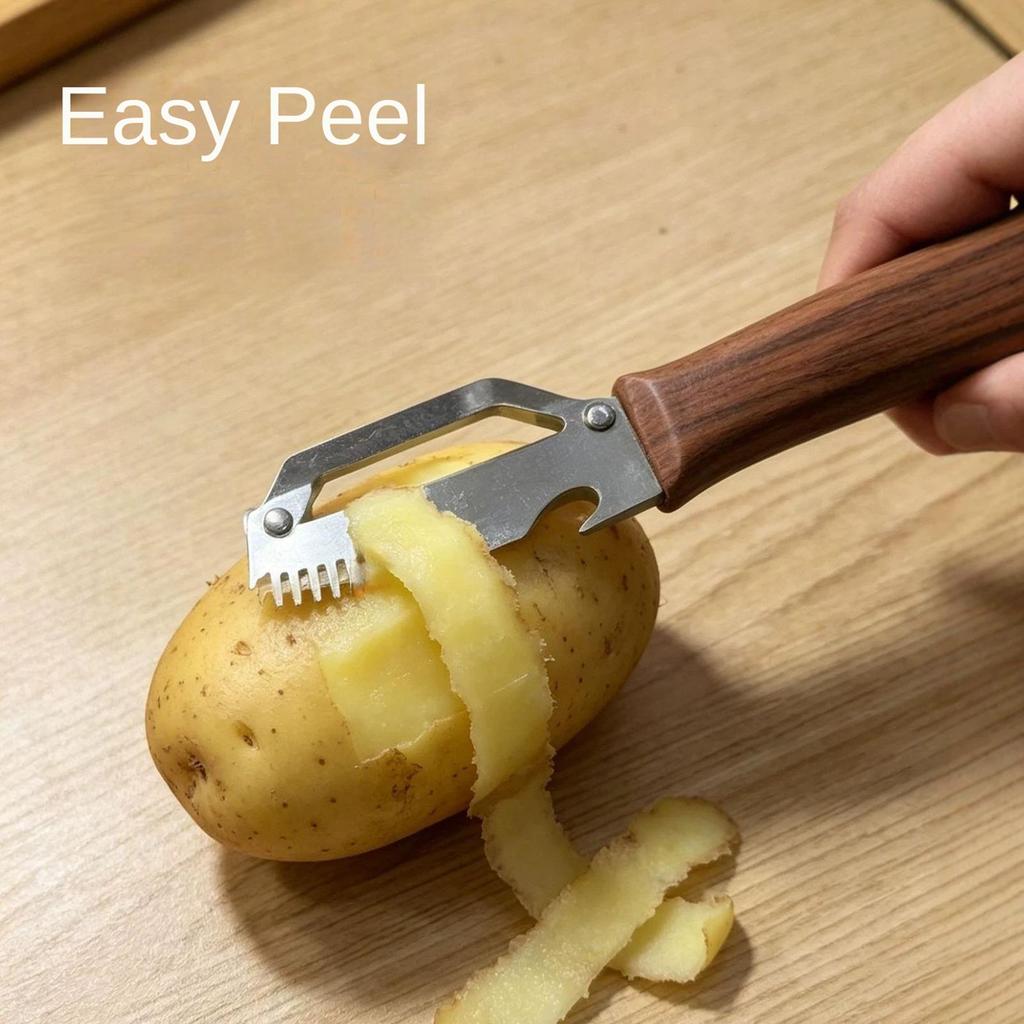 Kitchen Peeler Stainless Steel Scallion Slicer Fruit Vegetable Peeling Tool with Bottle Opener Cucumber Potato Peeler Knife