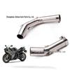 R1 Motorcycle Exhaust Pipe Modification, Stainless Steel Mid-Section, Non-Destructive, Compatible with 2009-2014 Models