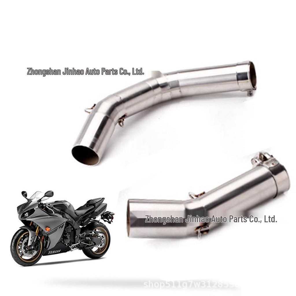 R1 Motorcycle Exhaust Pipe Modification, Stainless Steel Mid-Section, Non-Destructive, Compatible with 2009-2014 Models